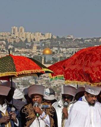 יהודי אתיופיה בתפילת חג הסיגד, ארכיון. | AFP יהודי אתיופיה בתפילת חג הסיגד, ארכיון. | AFP