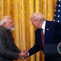 דונלד טראמפ ונרנדרה מודי, בבית הלבן | EPA/WILL OLIVER דונלד טראמפ ונרנדרה מודי, בבית הלבן | EPA/WILL OLIVER