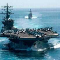 נושאת מטוסים אמריקנית במצרי הורמוז, ארכיון | AFP נושאת מטוסים אמריקנית במצרי הורמוז, ארכיון | AFP