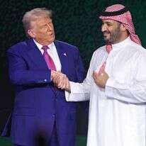 הנשיא טראמפ ויורש העצר, הסעודי מוחמד בן סלמאן | EPA/ALI HAIDER הנשיא טראמפ ויורש העצר, הסעודי מוחמד בן סלמאן | EPA/ALI HAIDER