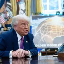 טראמפ בהכרזה על קידום פיתוח מגן ההגנה מפני טילים "כיפת הזהב" | EPA טראמפ בהכרזה על קידום פיתוח מגן ההגנה מפני טילים "כיפת הזהב" | EPA