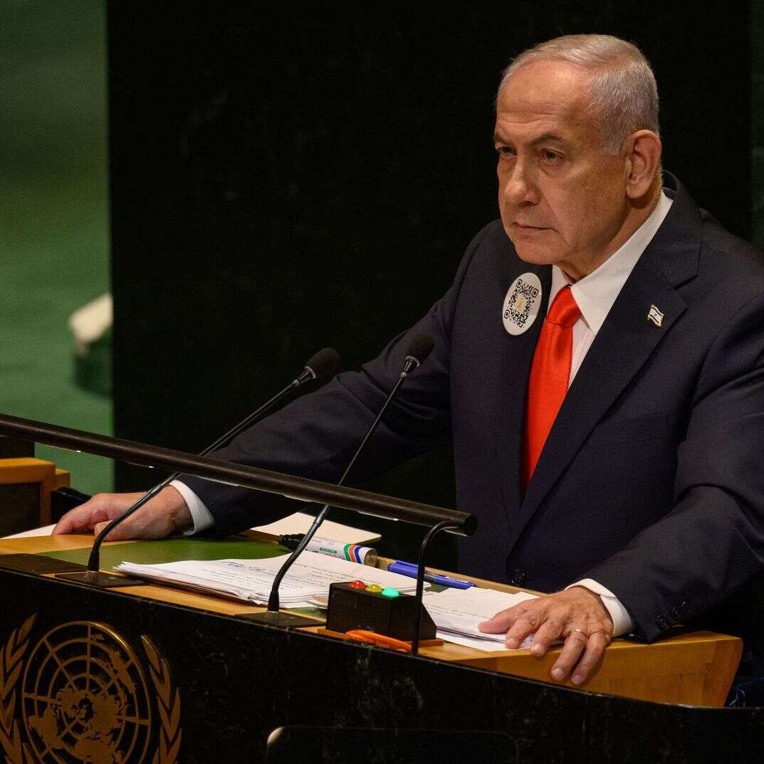 נתניהו בנאומו באו"ם, 26 בספטמבר 2025 | AFP נתניהו בנאומו באו"ם, 26 בספטמבר 2025 | AFP