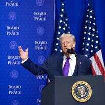 נשיא ארה"ב דונלד טראמפ במועצת השלום | EPA נשיא ארה"ב דונלד טראמפ במועצת השלום | EPA