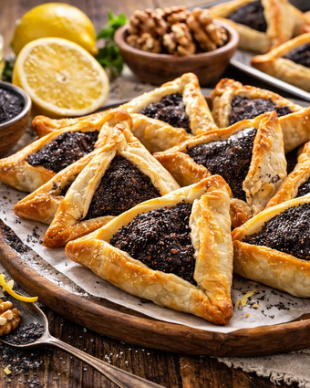 אוזני המן פילו פרווה במילוי פרג | DALL_E אוזני המן פילו פרווה במילוי פרג | DALL_E