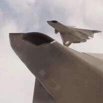 הדמייה של מטוס ה־F47 | צילום מסך מתוך יוטיוב הדמייה של מטוס ה־F47 | צילום מסך מתוך יוטיוב