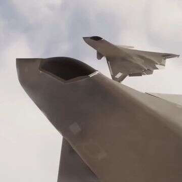 הדמייה של מטוס ה־F47 | צילום מסך מתוך יוטיוב הדמייה של מטוס ה־F47 | צילום מסך מתוך יוטיוב