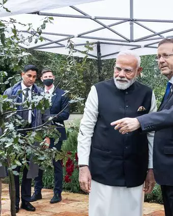 הנשיא הרצוג עם ראש ממשלת הודו נרנדרה מודי, אתמול בבית הנשיא | אורן בן חקון הנשיא הרצוג עם ראש ממשלת הודו נרנדרה מודי, אתמול בבית הנשיא | אורן בן חקון