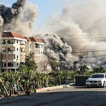 הפצצת מבנה של חיזבאללה סמוך לצור שבדרום לבנון, מבצע "שאגת הארי" | AFP הפצצת מבנה של חיזבאללה סמוך לצור שבדרום לבנון, מבצע "שאגת הארי" | AFP