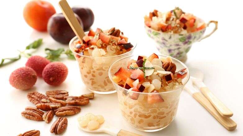 הטוויסט המפתיע לטפיוקה: תה צ׳אי, פירות ואגוזים | אפרת ליכטנשטט הטוויסט המפתיע לטפיוקה: תה צ׳אי, פירות ואגוזים | אפרת ליכטנשטט