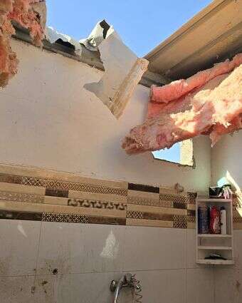 זירת נפילת שברי יירוט על בית באבו־תלול | סאלם אל עאסם זירת נפילת שברי יירוט על בית באבו־תלול | סאלם אל עאסם