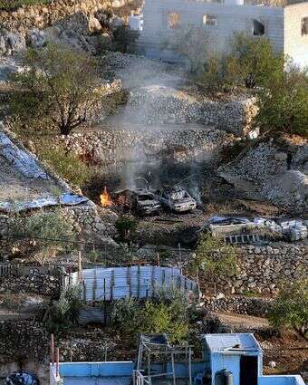 רכוש פלסטיני שהוצת בעיירה סעיר באזור חברון | ויסאם השלמון, פלאש 90 רכוש פלסטיני שהוצת בעיירה סעיר באזור חברון | ויסאם השלמון, פלאש 90