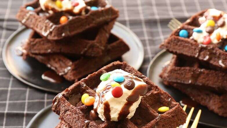 ופל שוקולד עם גנאש | אפרת ליכטנשטט ופל שוקולד עם גנאש | אפרת ליכטנשטט