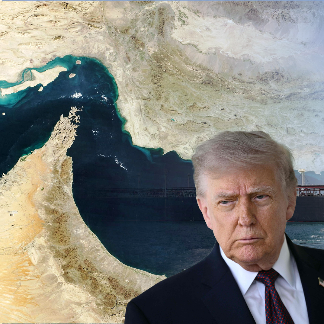 טראמפ וברקע מצר הורמוז | AFP טראמפ וברקע מצר הורמוז | AFP