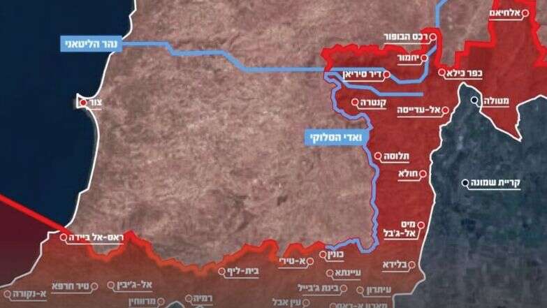 מפת השליטה של צה"ל בדרום לבנון, אפריל 26' | דובר צה"ל מפת השליטה של צה"ל בדרום לבנון, אפריל 26' | דובר צה"ל