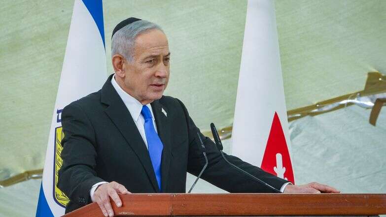 נתניהו בטקס בהר הרצל, היום | Marc Israel Sellem/POOL נתניהו בטקס בהר הרצל, היום | Marc Israel Sellem/POOL