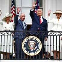 טראמפ והמלך טראמפ, אמש | AFP טראמפ והמלך טראמפ, אמש | AFP