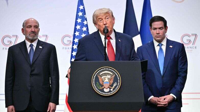 טראמפ בוועידת G7 בשווייץ, שלשום | איי.אף.פי טראמפ בוועידת G7 בשווייץ, שלשום | איי.אף.פי