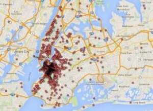 Locations of ordinary New Yorkers targeted in ISIS-linked cyberattack