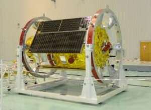 The Egyptsat-2 high-resolution remote sensing satellite in a clean room prior to launch. Photograph courtesy of Wikipedia.