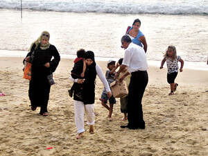 ילדים פלסטינים בחוף הים ילדים פלסטינים בחוף הים