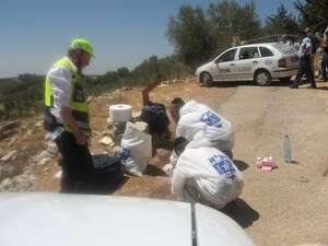 אנשי זק''א בזירת האירוע בקדיתא, היום אנשי זק''א בזירת האירוע בקדיתא, היום