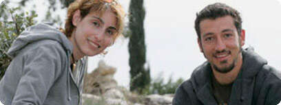 אפרת ושי ביום נטיעות לנכים שנערך בט''ו בשבט