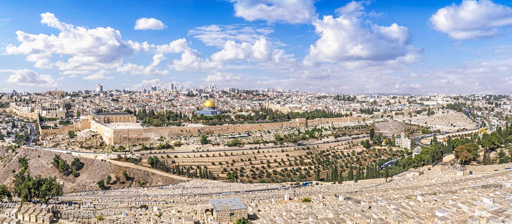 הר הבית והעיר העתיקה בירושלים במבט מהר הזיתים. צילום: שאטרסטוק